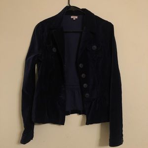 Blue velvet jacket